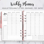 2021 Weekly Hourly Planner Habit Tracker Weekly Schedule Week Etsy