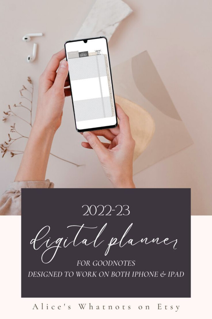 2022 2023 Grey Daily Digital Planner For IPhone And IPad Minimalist 