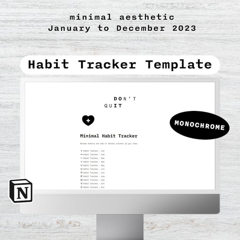 2023 Habit Tracker Notion Template Full Year Digital Life Etsy Schweiz