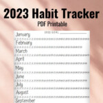 2023 Habit Tracker PDF Printable Minimalistic Goal Tracker Etsy New