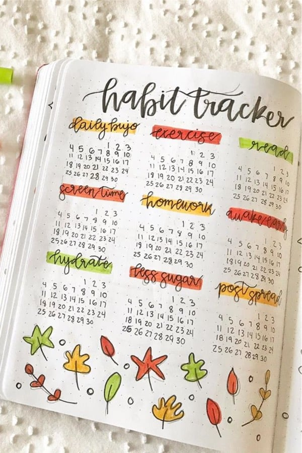 25 Best November Habit Tracker Ideas For Bujo Addicts Crazy Laura