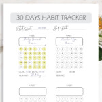 30 Days Habit Tracker Printable PDF Instant Download Daily Etsy UK