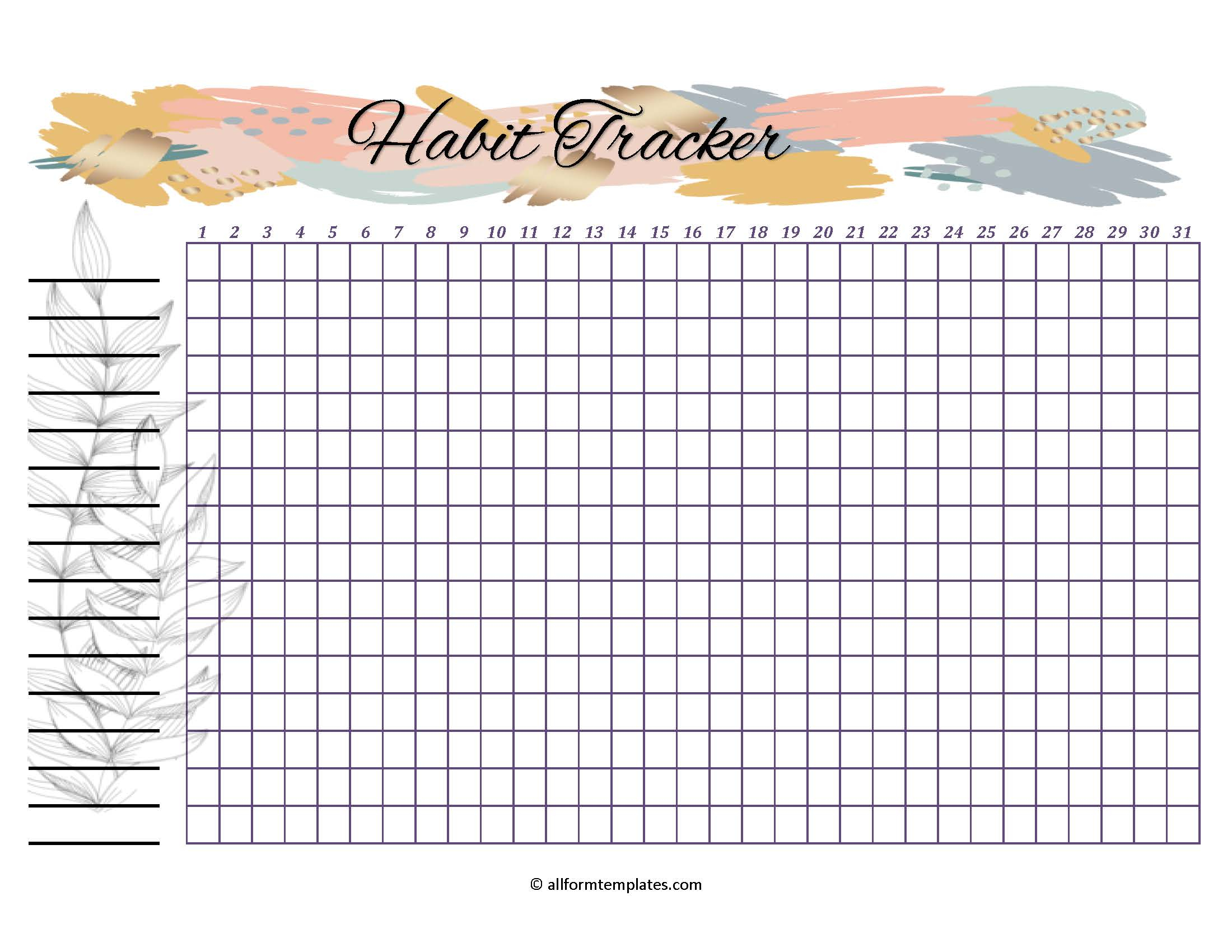 5 Free PDF Monthly Habit Trackers Easy PDF Downloads