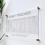 Acrylic Habit Tracker Board For Wall Family Command Center Etsy