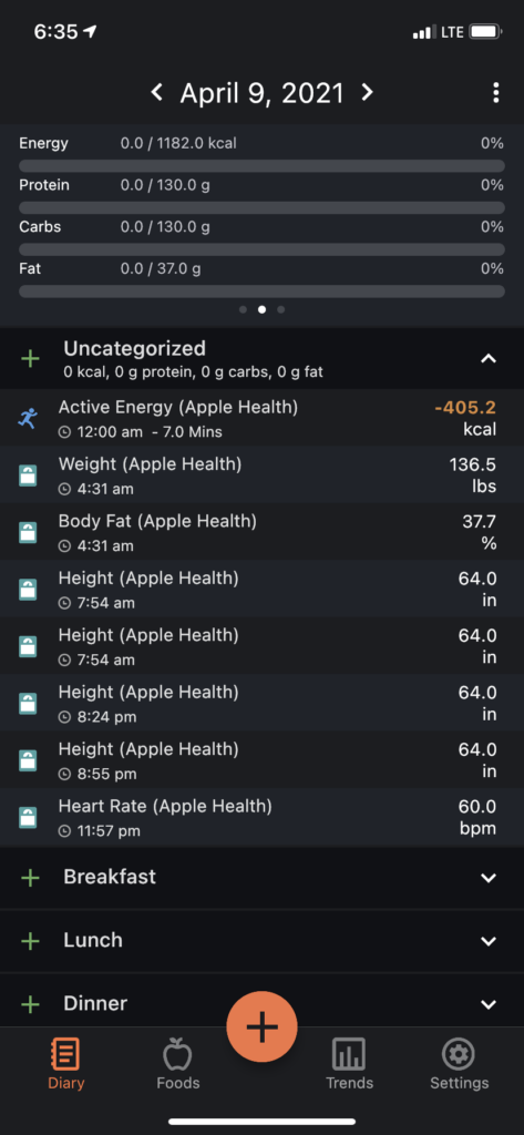 After App Syncs With Apple Health It Shows Multiple Entry For Height 