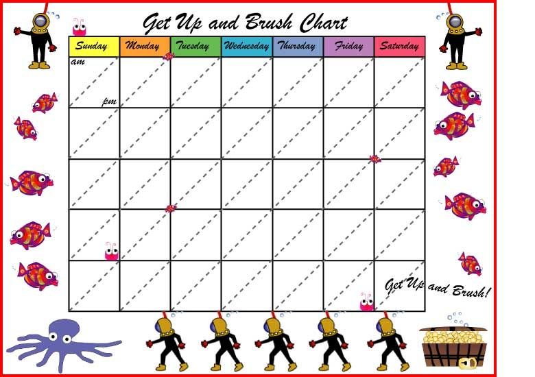 Brush Your Teeth Printables Brushing Charts Help Keep Track Of 