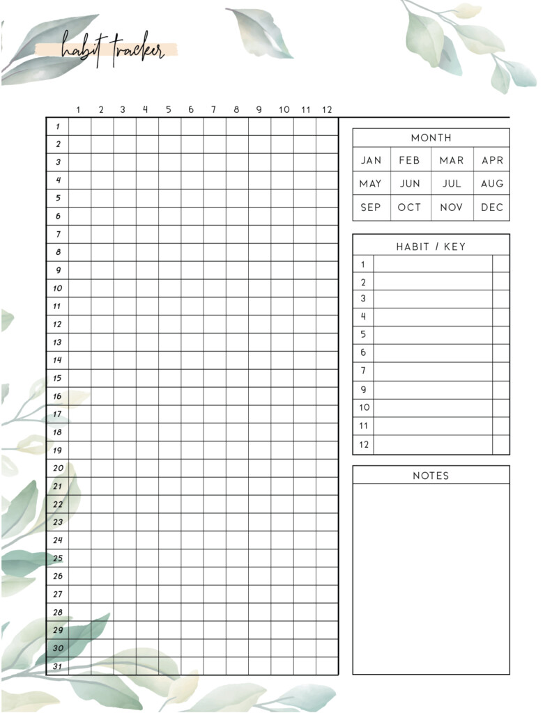 Calendars Planners NOVEMBER Editable Printable Monthly Tracker 