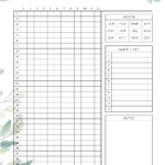 Calendars Planners Printable 365 Day Habit Tracker For Planners And