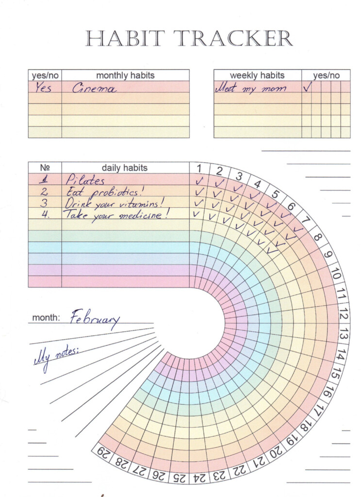 Circle Habit Tracker Printable Ubicaciondepersonas cdmx gob mx