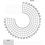 Circle Habit Tracker Printables PDF Monthly Weekly Circular Habit