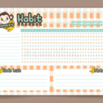 Cute Habit Tracker Monthly Planner Monthly Planner Habit Tracker