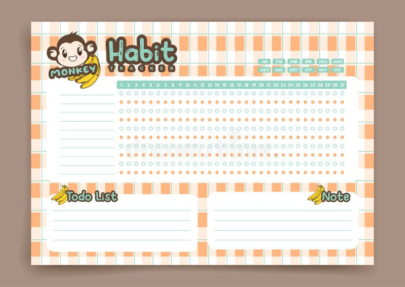 Cute Habit Tracker Monthly Planner Monthly Planner Habit Tracker 