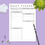 Daily Planner With Habit Tracker Template Printable PDF