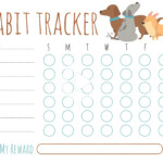 Editable Habit Tracker Printable Habit Trackers Chore Charts Reward