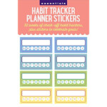 Essentials Habit Tracker Planner Stickers 52 Weeks Of Stickers