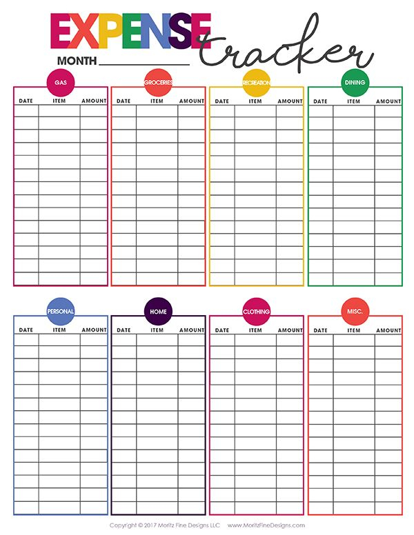 Free Expense Tracker For Your Budget Free Printable Budget Planner Expense Tracker 