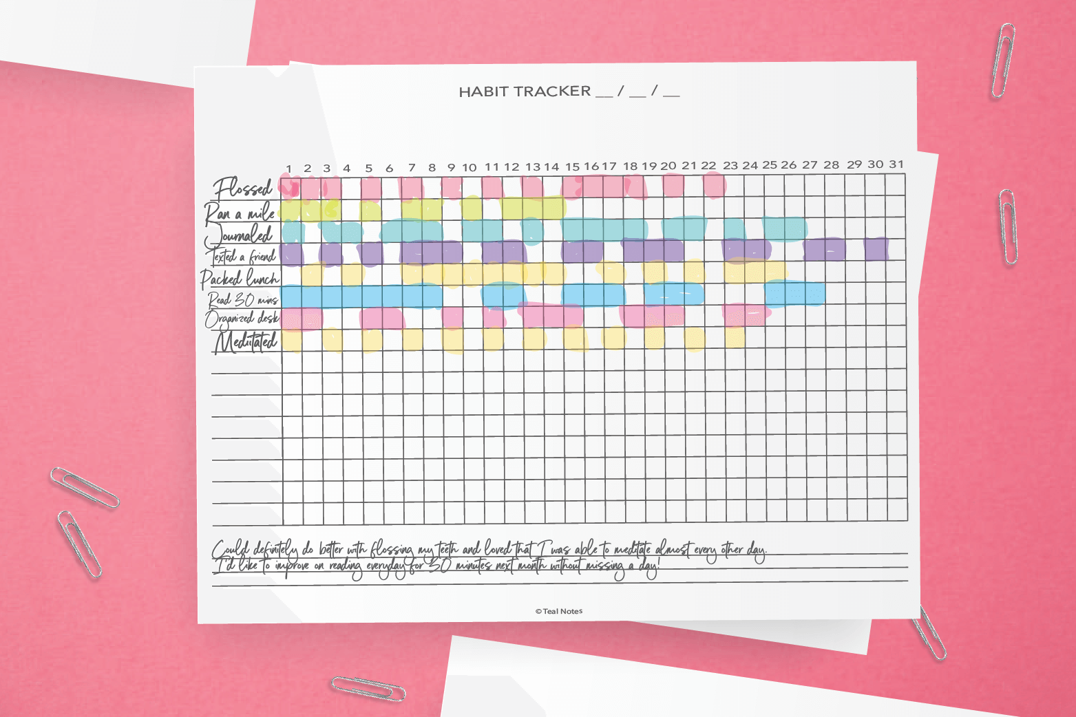 FREE Printable Habit Tracker PDF The Ultimate Habit Tracker Guide