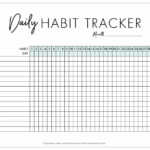 Free Printable Habit Tracker Template FREE PRINTABLE TEMPLATES