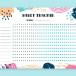 Free Vector Cute Habit Tracker Template