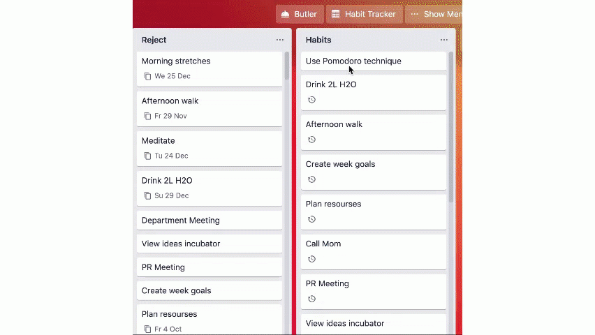 Habit Tracker By UpgradeYourBrain Power Up Trello