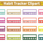 Habit Tracker Clipart Grafik Von KDP Creator Creative Fabrica