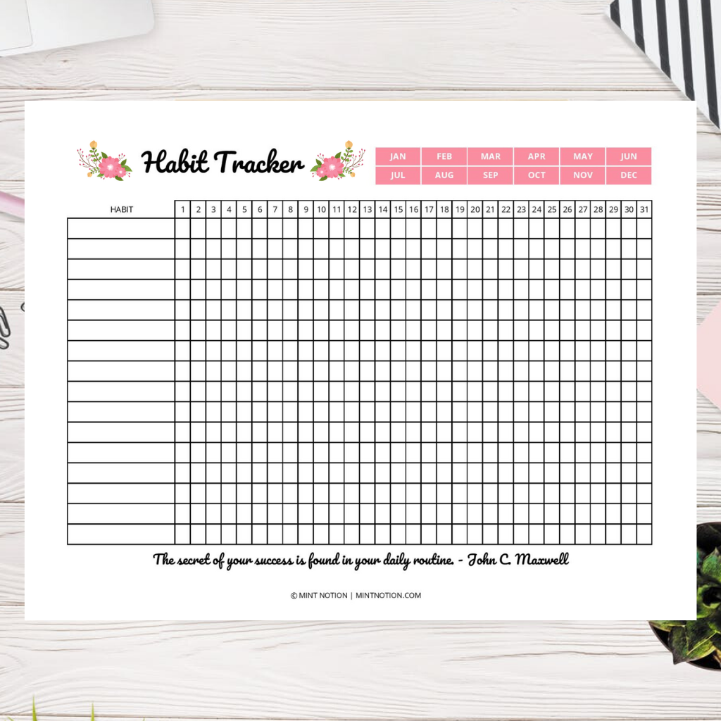 Habit Tracker Excel Template Free 2021 FREE PRINTABLE TEMPLATES