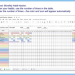 Habit Tracker Excel Template Free Portal Tutorials