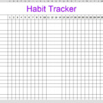 Habit Tracker Excel Template Free Portal Tutorials