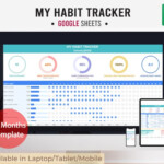 Habit Tracker Goal Tracker Habit Tracker Spreadsheet Google Etsy Canada