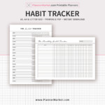 Habit Tracker Monthly Habit Tracker A5 A4 Letter Size Planner