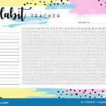 Habit Tracker Monthly Planner Habit Tracker Blank Template Monthly