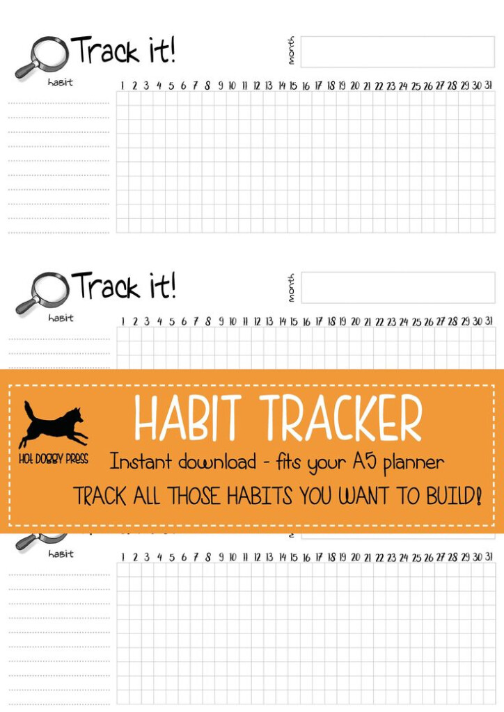 Habit Tracker Printable Atomic Habits Goal Setting 30 Etsy Australia 