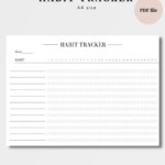 Habit Tracker Printable Habit Tracker Template Habit Etsy sterreich