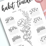 Habit Tracker Printable Monthly Habits For Bujo Or Planner Etsy