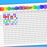 Habit Tracker Printable Rainbow Dots Daily Habit Tracking Etsy