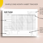 Habit Tracker Stampabile Modello Di Habit Tracker Habit Etsy Italia