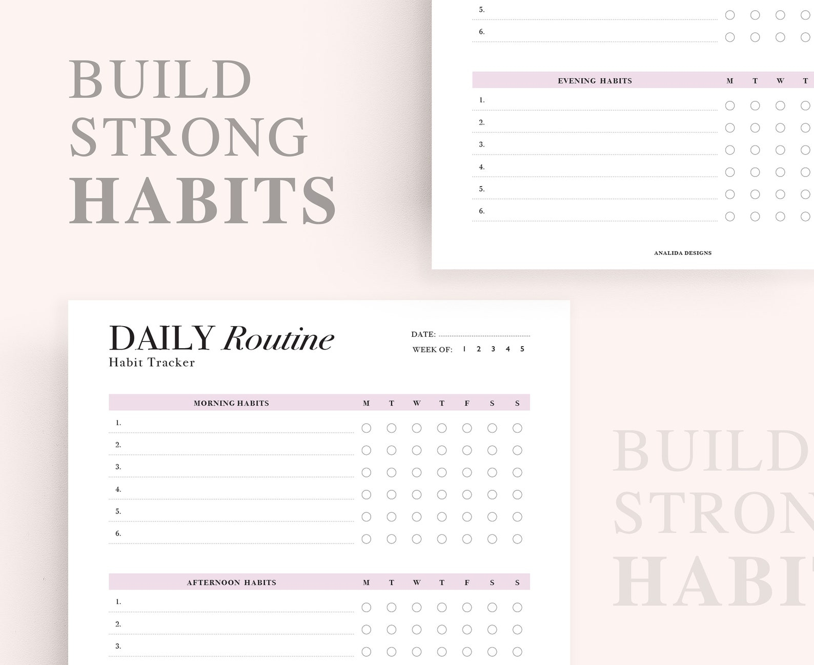 Habit Tracker Stampabile Weekly Habit Tracker Daily Etsy Italia