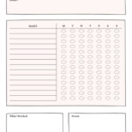 Habit Tracker Template Printable In PDF Word Excel