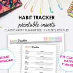 Happy Planner Classic Habit Tracker 2020 Planner Printable Etsy