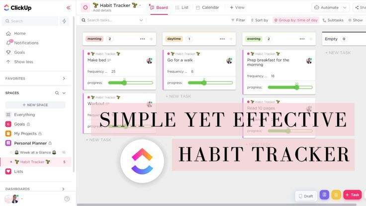 How To Create A Habit Tracker With ClickUp FOR BEGINNERS Task