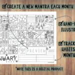 JANUARY Printable 2023 Habit Tracker Reflection Coloring Etsy Australia