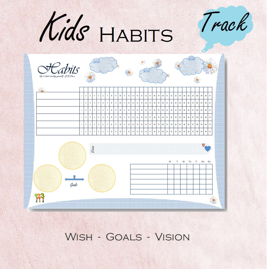 Kids Habit Tracker Chore Chart Routine Chart Weekly Kids