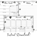 Magic Witch Weekly Planner Printable Instant Download Etsy