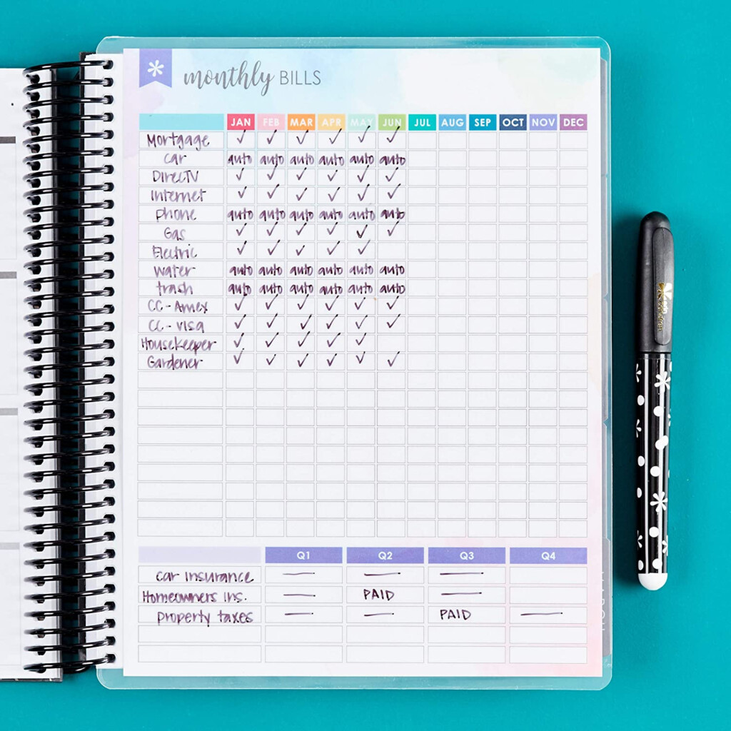 Monthly Habit Tracker Dashboard Insert For Use With Erin Condren Planner