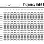 Monthly Pregnancy Habit Tracker B W The Printables