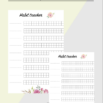 Monthly Vertical Habit Tracker Printable To Insert In Your Planner Or