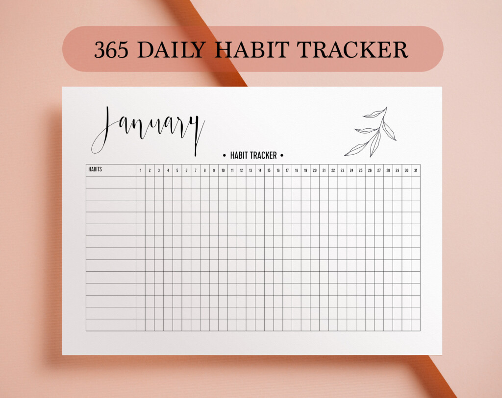 Paper Habit Tracker Printable Routine Tracker Daily Habit Tracker A4 A5 