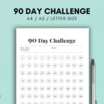 Printable 90 Day Habit Tracker 90 Days Challenge Minimal Etsy Australia