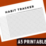 PRINTABLE Bullet Journal Habit Tracker A5