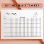 Printable Habit Tracker Daily Habit Tracker Printable Habit Tracker